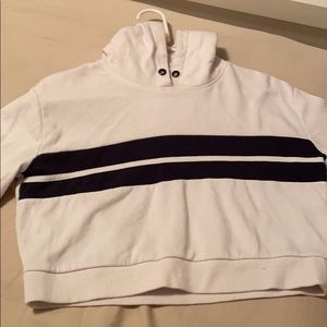 garage blue and white stripped hoodie size xs